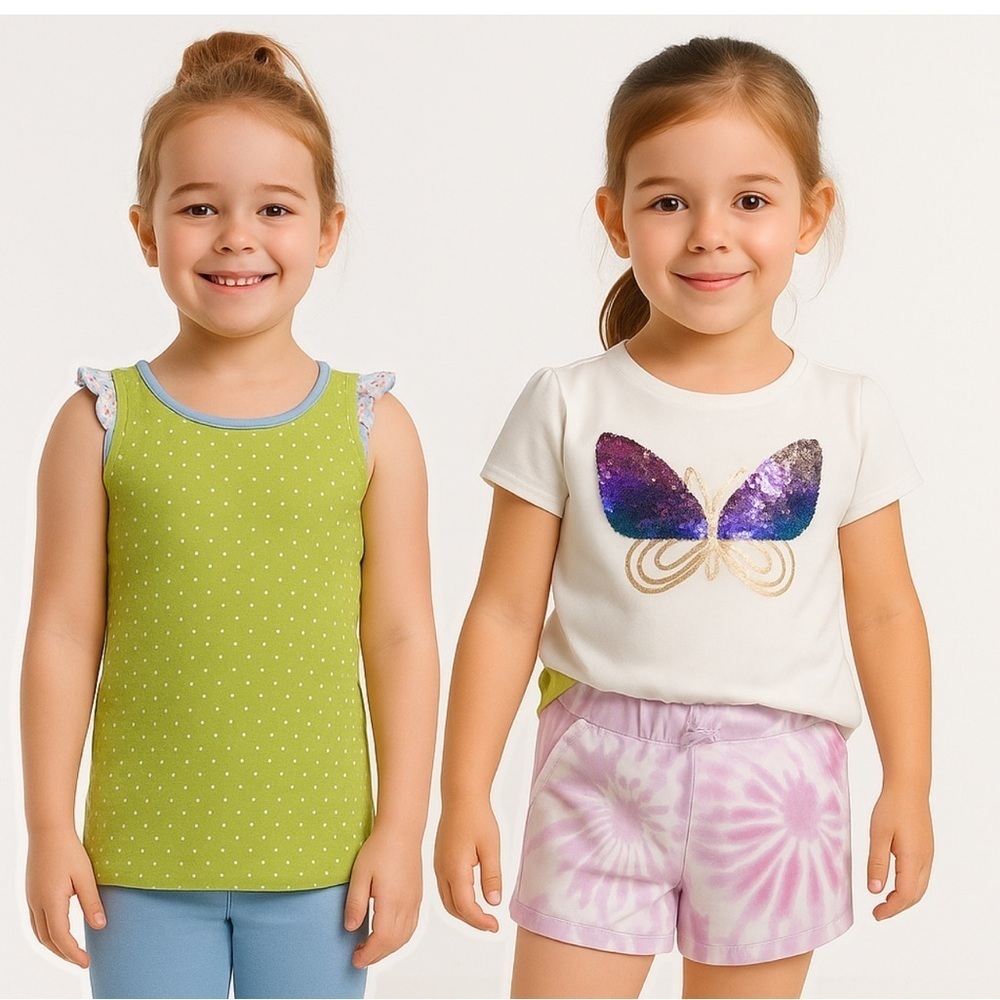 Bundle Girls Size 7 Shirts and Shorts